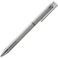 Lamy logo twin pen Multifunktionsstift silber brushed, Schreibfarbe: schwarz,