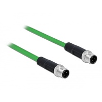 DeLock Netzwerkkabel M12 4 Pin D-kodiert TPU 2 m