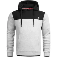Alessandro Salvarini Kapuzenpullover AS-312 in Hellgrau | Gr.: 3XL