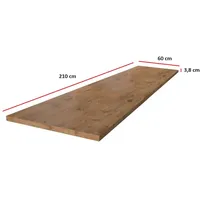 Küchen-Preisbombe Arbeitsplatte 210 cm 38 mm Küchenzeile Küchenblock Eiche