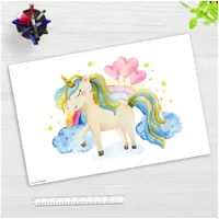 Cover-your-desk.de Schreibtischunterlage – Einhorn in den Wolken“ (L)60 x