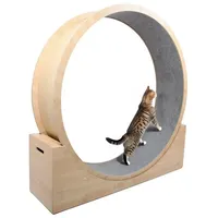 Elmato® Katzenlaufrad Simba XXL stehend, natur/grau