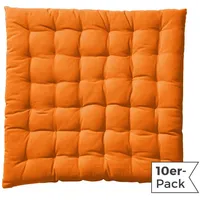 REDBEST Stuhlkissen, Stuhlauflage, Sitzkissen Uni orange Größe 40x40x3 cm
