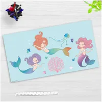 Cover-your-desk Schreibtischunterlage für Kinder Drei Meerjungfrauen, aus hochwertigem Vinyl