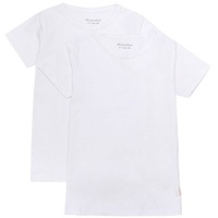 MINYMO - T-Shirt BASIC KNIT 2er-Pack in wollweiß, Gr.116