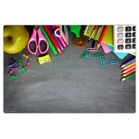 Cover-your-desk.de Schreibtischunterlage "Schreibtischmaterial Muster" in Grau (L)60 x (B)40