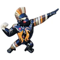 Casa Padrino Designer Deko Skulptur Gorilla Star Affe Schwarz