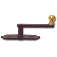 Hilber Fensterreiber Antik mit Messingknopf, 20 mm, Stahl schwarz