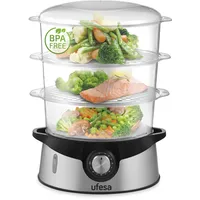 Ufesa CV4000 Dampfgarer, 800 W, 3 stapelbare Böden, Kapazität