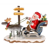 Hubrig Volkskunst GmbH Winterkinder "Hurra,der Weihnachtsmann kommt" - 8cm