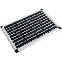 Casa pura Alu-Türmatte Elegant Mat Ribbed Textilfaser-Rips Anthrazit