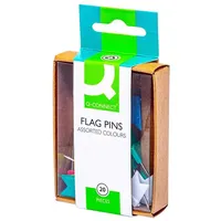 Q-Connect Markierfahnen 18X10mm sort 5705831020399 Q-connect 20 Stück