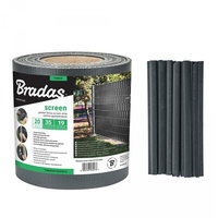 Bradas Zaunband 19cmx35m anthrazit Zaun- Palisadenband Sichtschutz Lärmschutz 0285