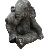 Casa Padrino Luxus Skulptur Elefant Dunkelgrau 55 x 53