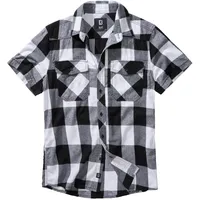 Brandit Textil Brandit Checkshirt kurzarm weiß/schwarz, Größe XL