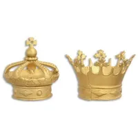 Casa Padrino Barock Deko Kronen Set Gold Ø 15,3