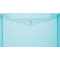 Herlitz Dokumententasche, DIN A5, PP, blau-transparent glasklar, mit weissem