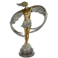 Casa Padrino Luxus Bronze Skulptur Mann mit Flügeln Bronze