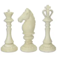Casa Padrino Deko Schachfiguren Set König Dame Pferd Antik