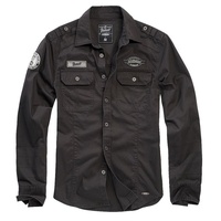 Brandit Textil Luis Vintage Langarmhemd Black L