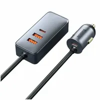 Baseus Dual USB USB-C Auto-Ladegerät 120W Grau