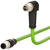 METZ CONNECT Verbindungsleitung M12 ST-M12 ST, 8-pol X-kodiert, gerade-gewinkelt,