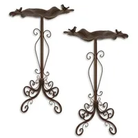 Casa Padrino Jugendstil Vogelbad 2er Set Braun 48,8 x