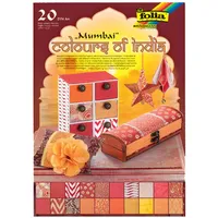 Folia Motivblock Colours of India Mumbai farbsortiert 20 Blatt