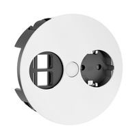 Bachmann TWIST 1x Schutzkontakt 2x Keystone, weiß