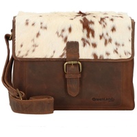 GREENLAND Nature Natural Combination Umhängetasche Leder 32 cm braun