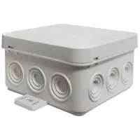 ViPlast Abzweigkasten Aufputz m.Gummi Verschraubung 75x75x41 mm IP54 ViPlast