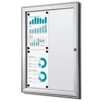 Showdown® Displays Schaukasten S B1 grau 4x DIN A4