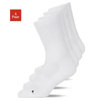 SNOCKS Hohe Laufsocken WEISS 35-38 L