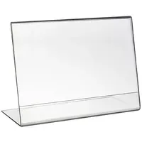 HMF 46931 Acryl Tischaufsteller schräg, DIN A6 Querformat Glasklar