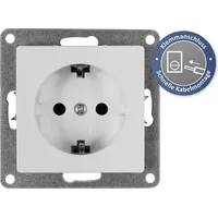 McPower Schutzkontakt-Steckdose McPower "Cup", 250V/16A, UP, Klemmanschluss, weiß, poliert