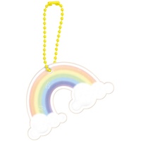 Moses Glimmis Regenbogen | Beidseitig reflektierender Sicherheitsanhänger, bunt