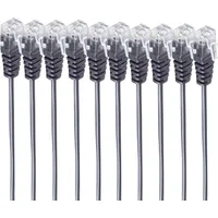ShiverPeaks ®-BASIC-S--Telefon-Anschlusskabel, RJ11 Stecker auf RJ11 Stecker, Rundkabel, schwarz,