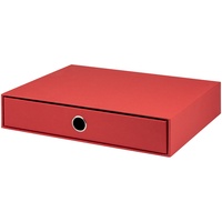 RÖSSLER Schubladenbox für DIN A4, Rot,