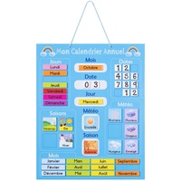 Navaris Kalender Tafel für Kinder - Lerntafel Jahreszeiten Uhr