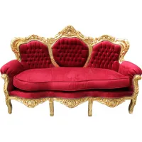 Casa Padrino Barock Sofa King Bordeaux Rot / Gold