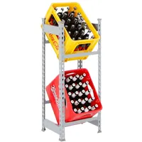 Proregal Getränkekistenregal Camel | HxBxT 100x40x30cm, | Grau, Metall,