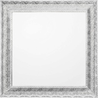 Beliani Wandspiegel Silber quadratisch 65 x 65 cm
