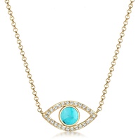 Elli Evil Eye Howlith Kristalle 925 Silber goldfarben Damen