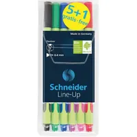 Schneider Line-Up Fineliner farbsortiert 0,4 mm, 5 St. +