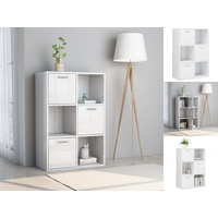 VidaXL Lagerschrank Hochglanz-Weiß 60x29,5x90 cm Holzwerkstoff