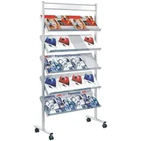 Kerkmann Prospektregal Artline, silber 20 Fächer DIN A4