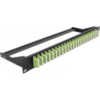DeLock 43404 LWL-Patchpanel 24 Port LC Quad lindgrün