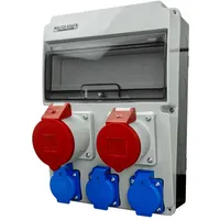 WALTER-KRAFT Baustromverteiler 32A 16A 3x230V Stromverteiler mit Bals-Steckdosen 4304
