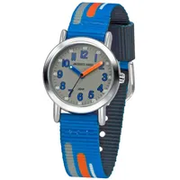 JACQUES FAREL Kinder-Armbanduhr Jungen Analog Quarz mit Stoffband Textilband