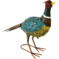 Lemodo Dekofigur Fasan, 42 cm hoch, Metallfigur, Gartenvogel,